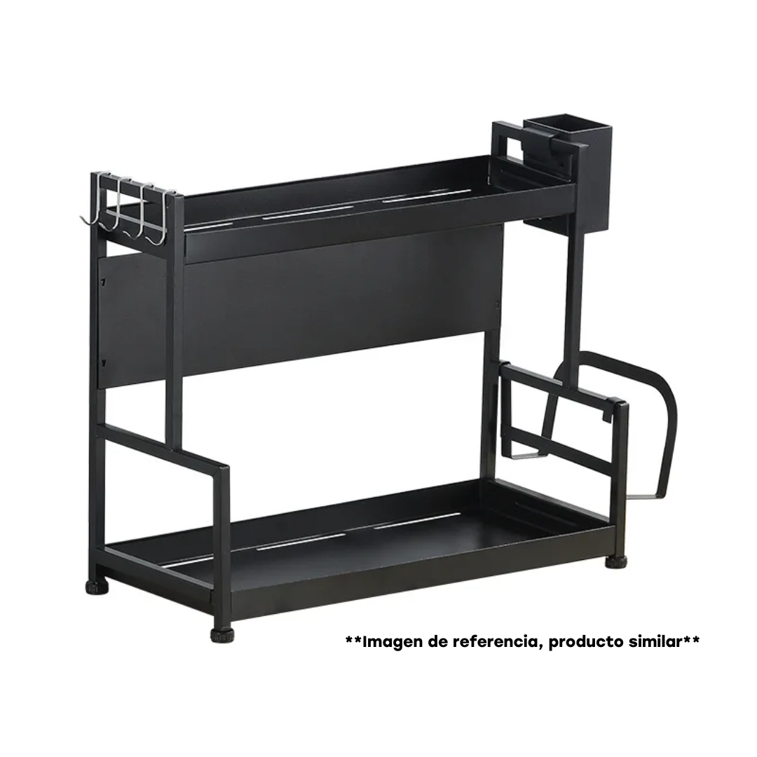 Organizador Multifuncional de Metal Negro 88282 Selecto