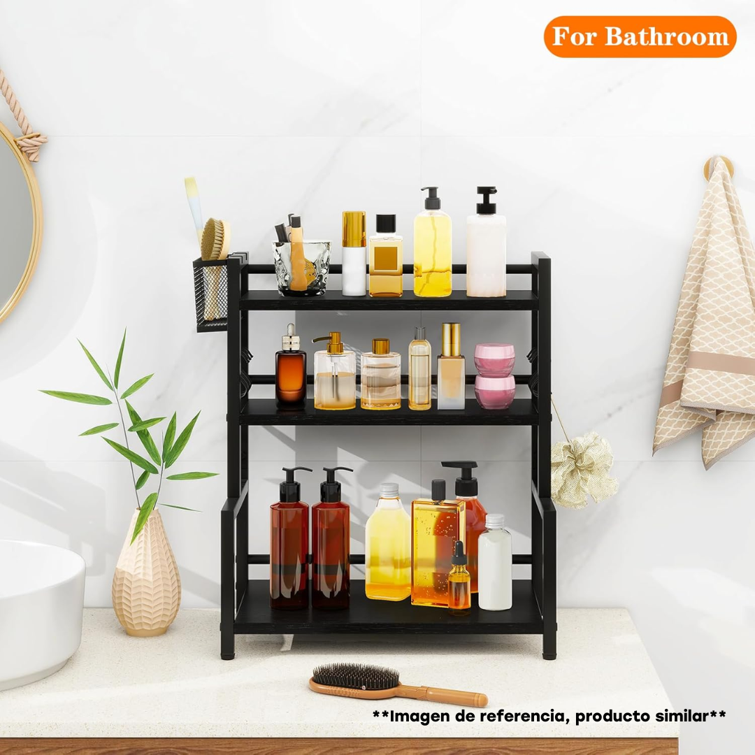 Organizador Multifuncional de Metal Negro 88285 Selecto