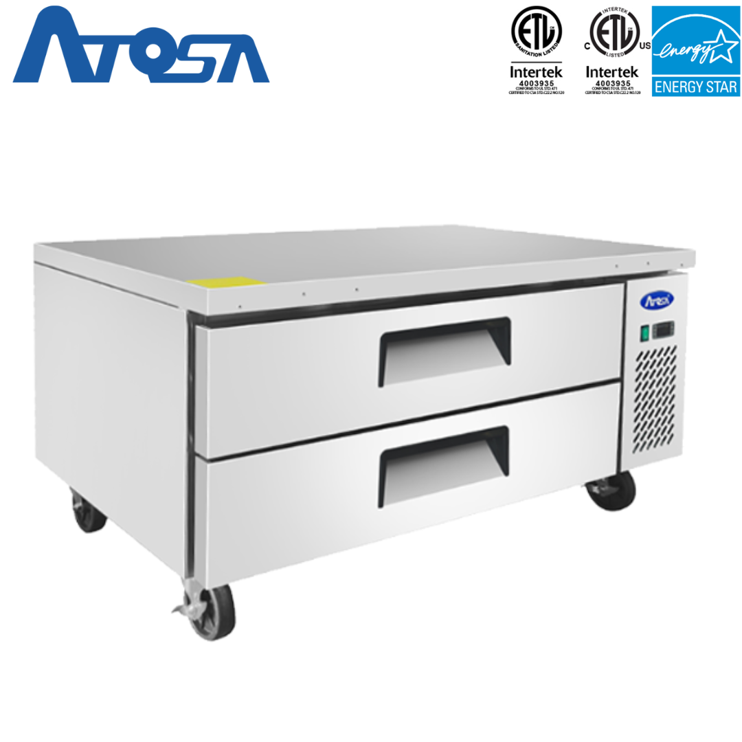 Base de Chef Refrigerada 48"/120cm 2 Gaveteros en Acero Inoxidable Atosa MGF8450GR
