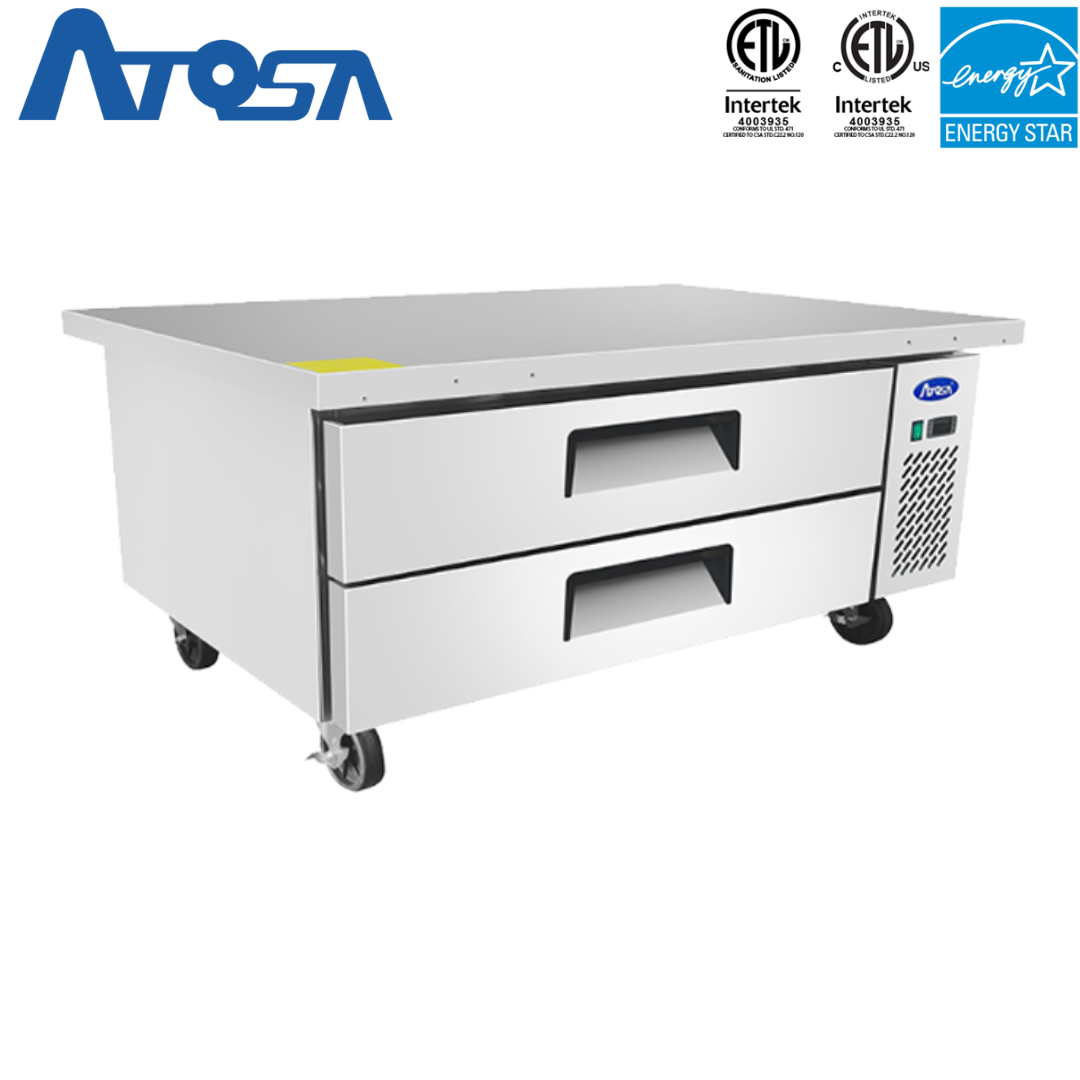 (PP) Base de Chef Refrigerada 60"/153cm 2 Gaveteros en Acero Inoxidable Atosa MGF8452GR