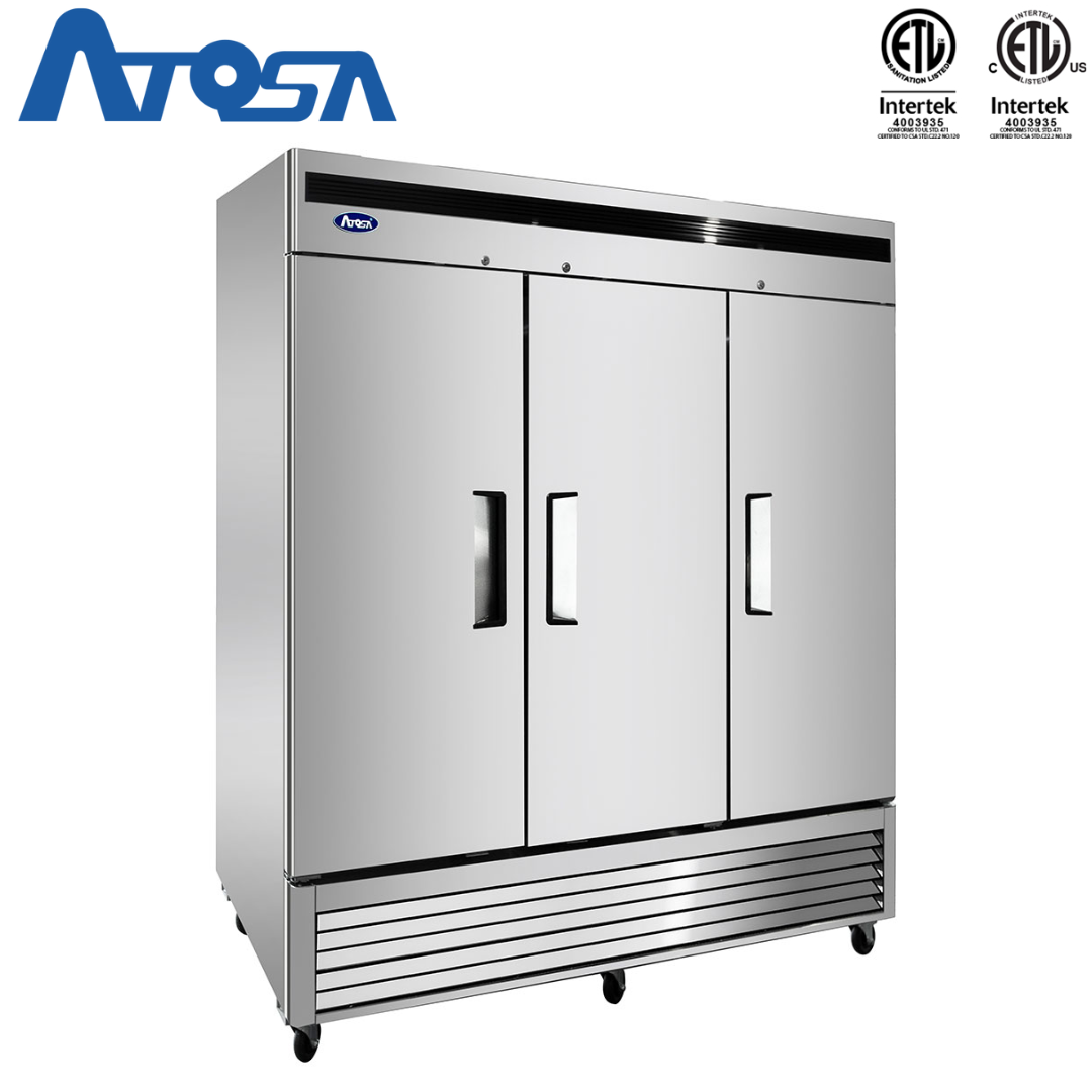 (PP) Congelador Industrial de Acero Inoxidable 3 Puertas Atosa MBF8504GR Congelador Vertical. Freezer.