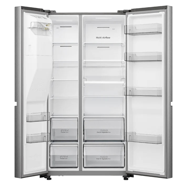 Refrigeradora Side by Side 22.9p3 con Dispensador de Agua y Hielo Inverter Hisense RS223SV5A