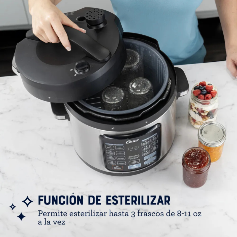 Olla de Presión Multifuncional Multiolla Turbo 5.7L Oster CKSTPCECT57