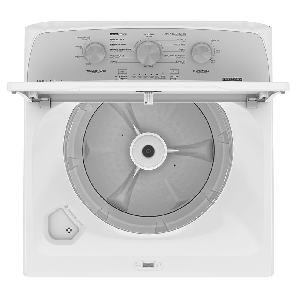 Lavadora Automática Whirlpool 8MWTW1713MJQ 17 kg Carga Superior con Xpert System, Agitador Single Action y Tina de Acero Inoxidable
