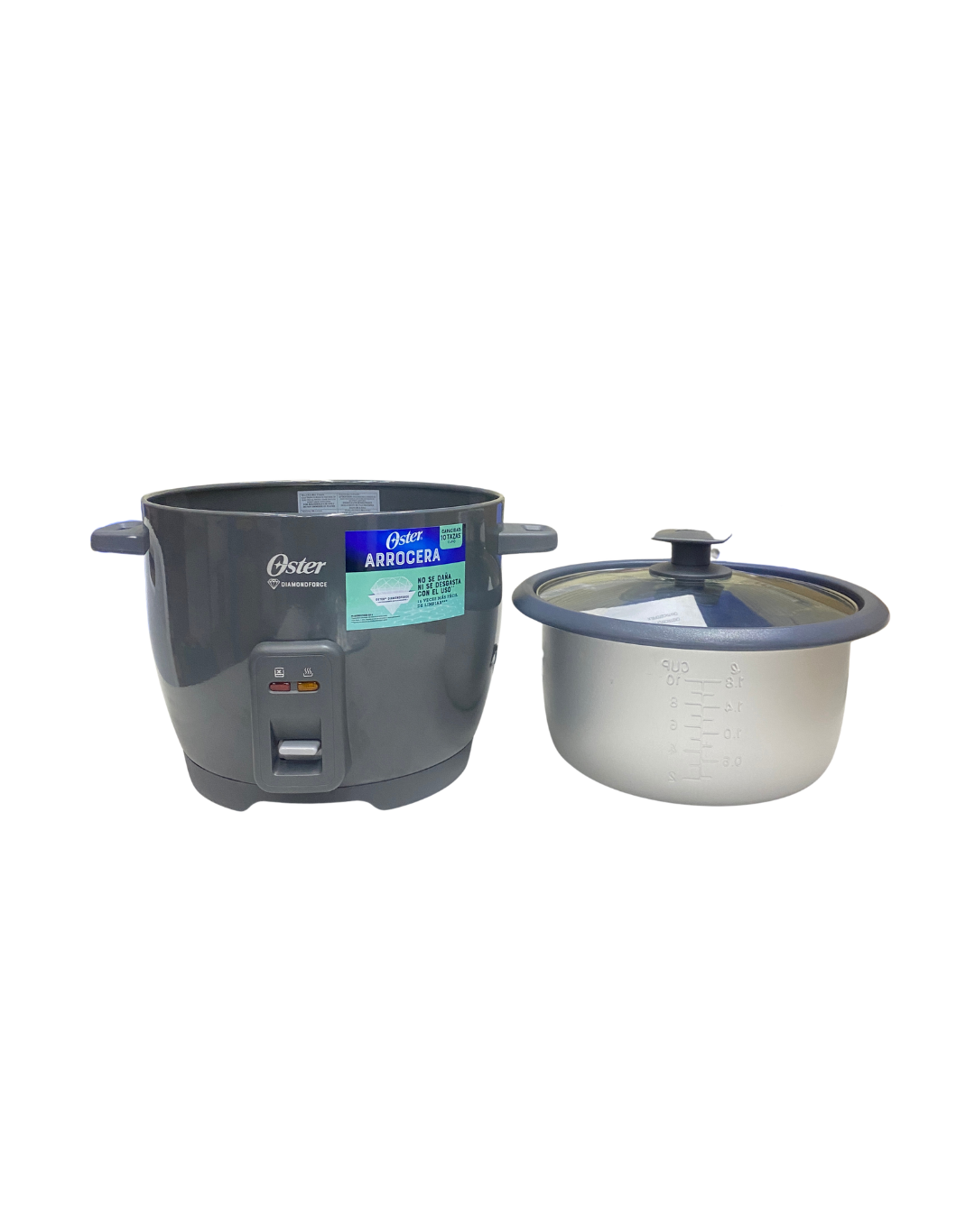 Arrocera Eléctrica de 10 Tazas Antiadherente DiamondForce Oster CKSTRCB10DFS