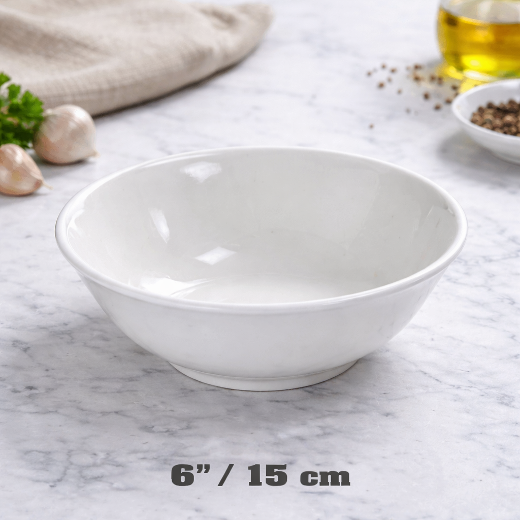 (LLEGANDO 26 DE FEB) Bowl de Porcelana Blanco 6" 5x15cm 87684 Plato.