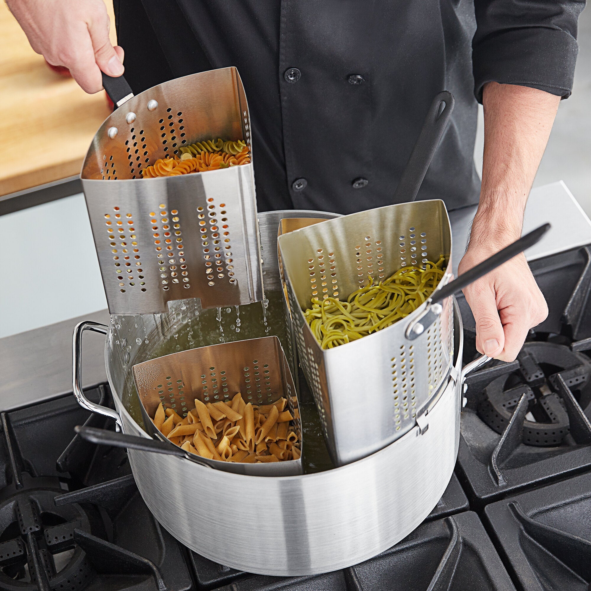 Olla de Aluminio 36cm / 23L para Pastas con 4 Cestas 21002/21005 Selecto
