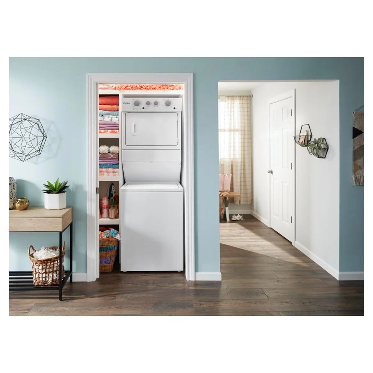 Centro de Lavado a Gas de 20kg Lavado y 10kg Secado Blanco con Sensor Dry Agitador Double Action Whirlpool 7MWGT4027HW