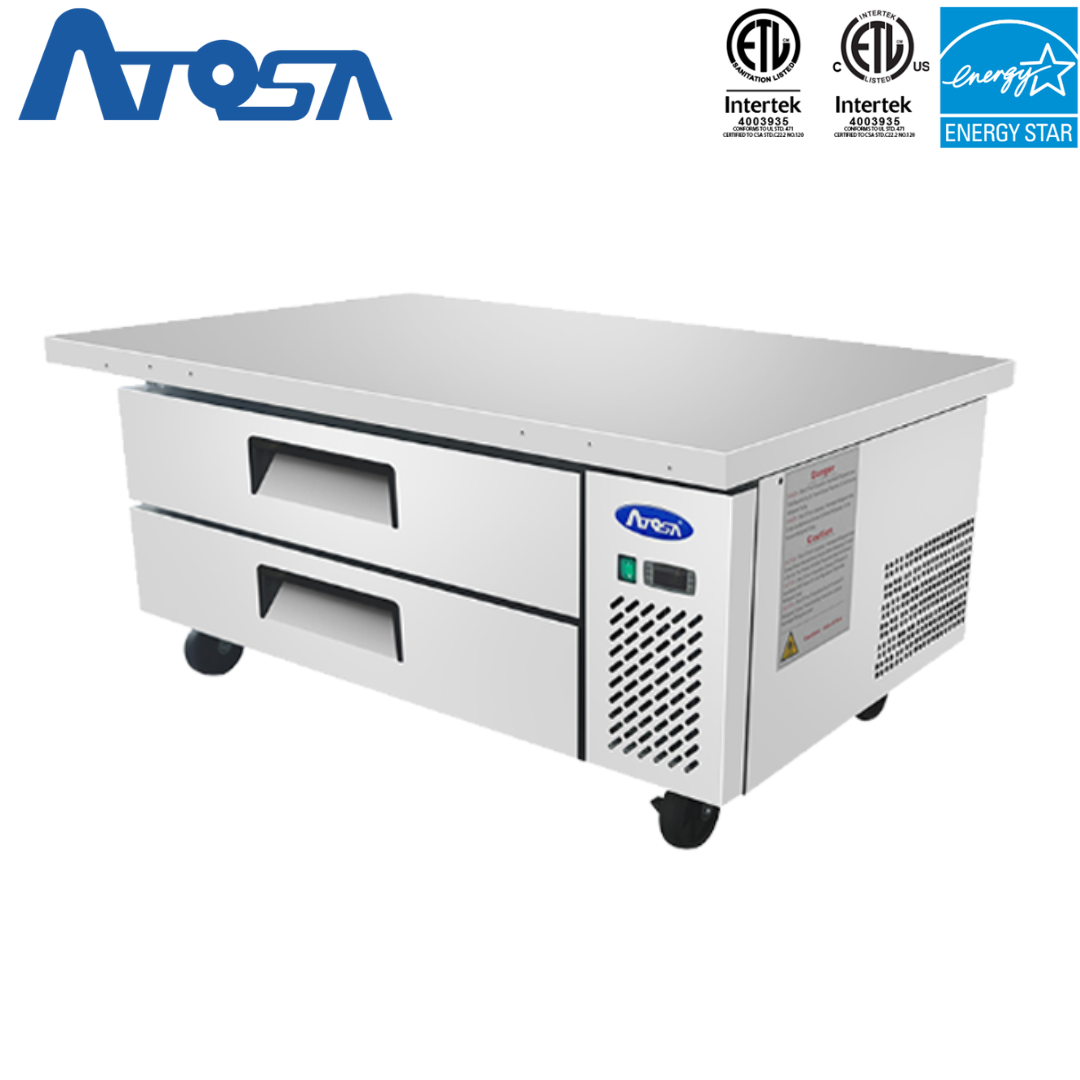 (PP) Base de Chef Refrigerada 60"/153cm 2 Gaveteros en Acero Inoxidable Atosa MGF8452GR