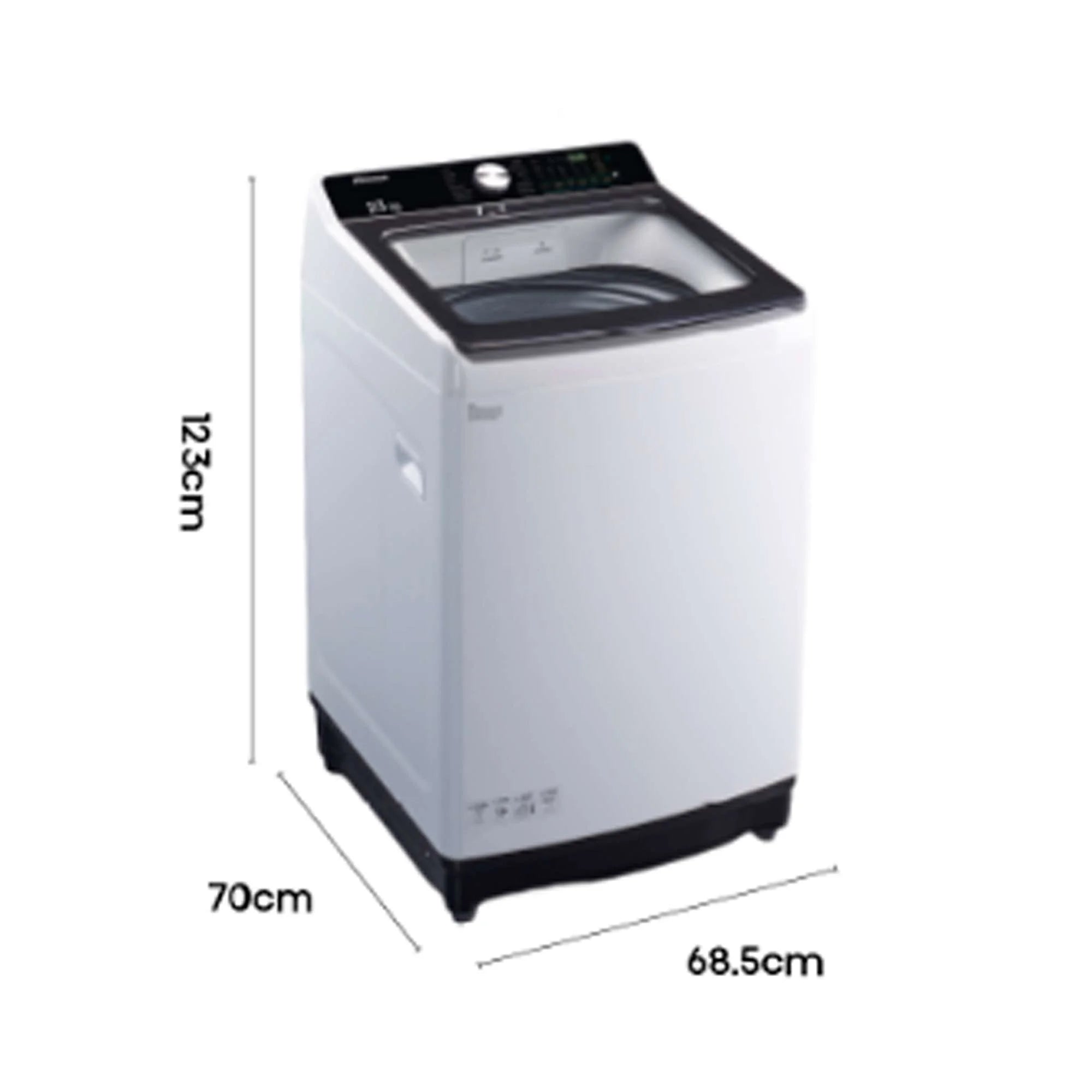 Lavadora Automática de Carga Superior 23kg con Pantalla LED Tecnología Smart Fluzzy Hisense WT3T2323UW