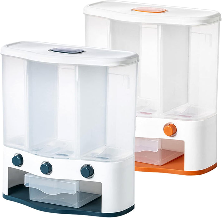 Contenedor con Dispensador para Alimentos de Granos 3 Compartimientos LCH-9650