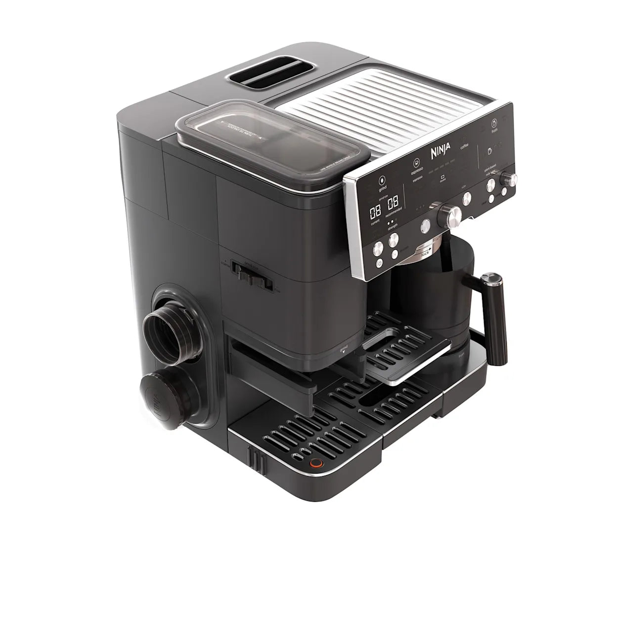 Cafetera Espresso Ninja Luxe Café Premier ES601BK 3 en 1 con Molino Integrado, Espumador Automático y Barista Assist | Acero Inoxidable Negro