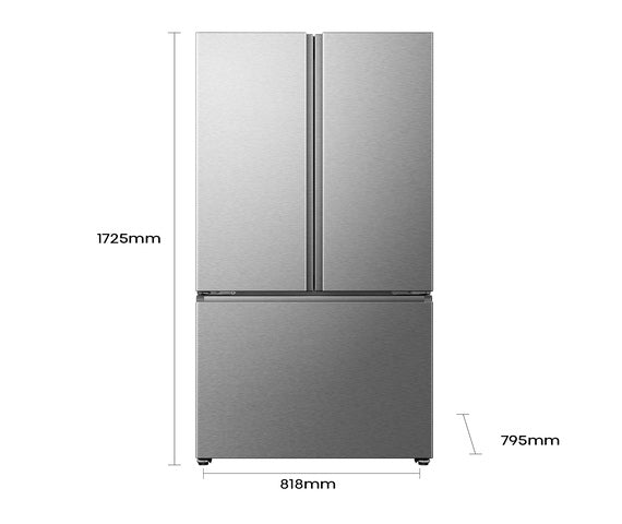 Refrigeradora French Door 22.1p3 No Frost Inverter Ice Maker Hisense RF220SI5A
