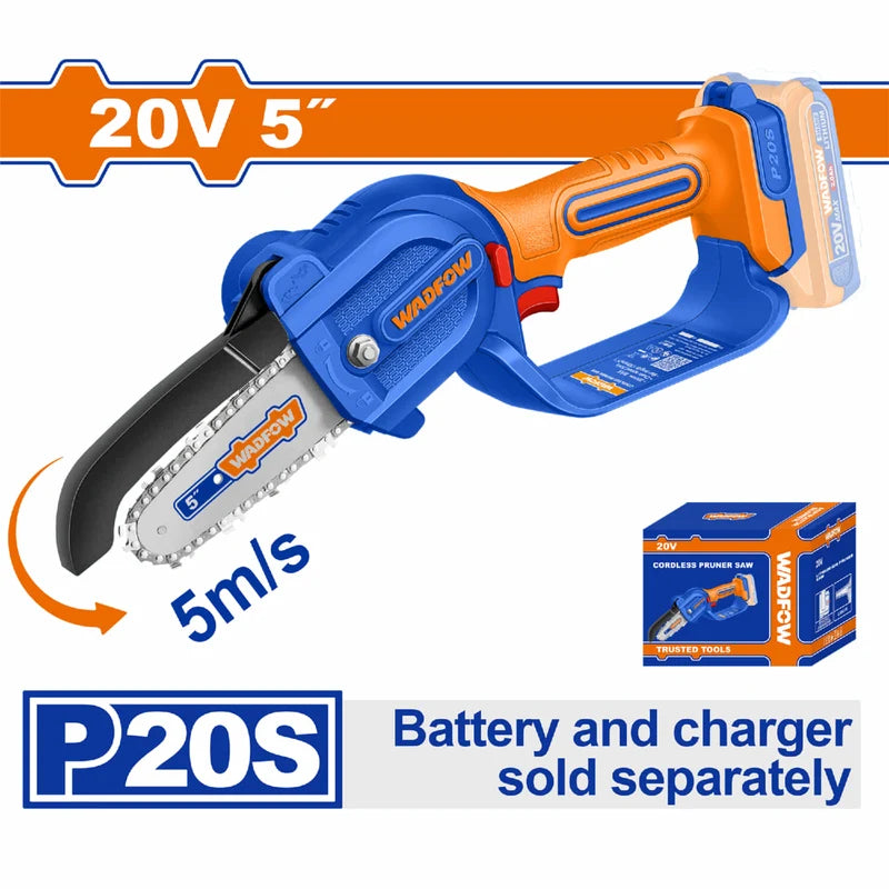 Sierra Podadora Inalámbrica 20V 5" Batería Y Cargador Se Venden Por Separado. Motosierra Mini WCLP550