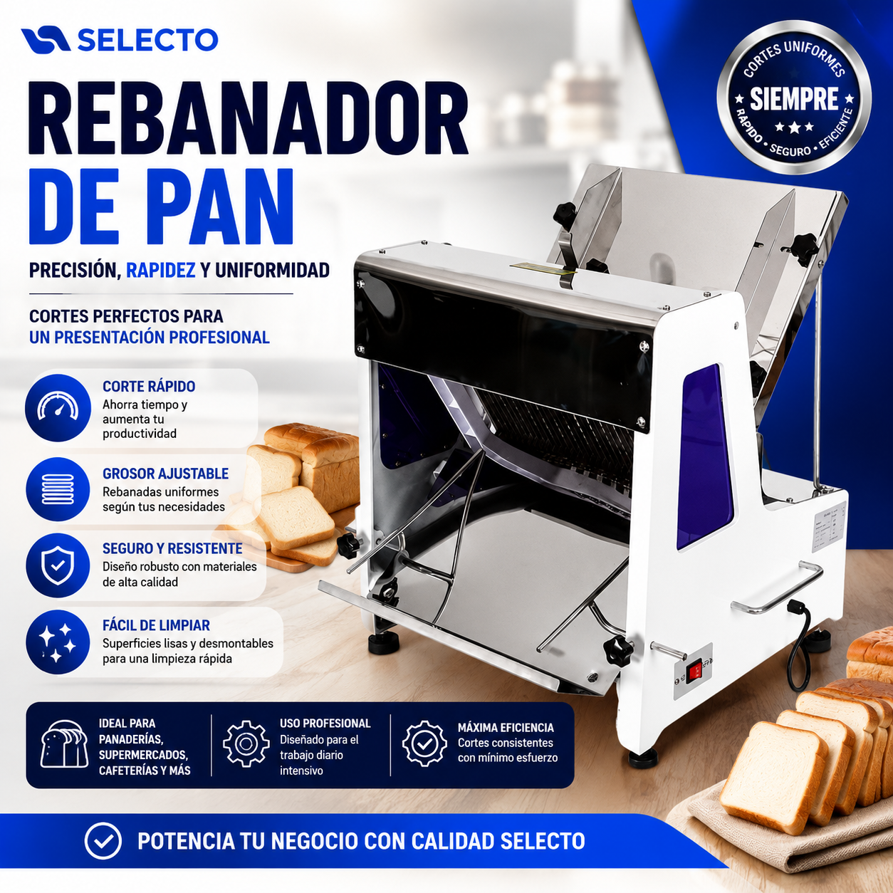 Máquina Rebanadora de Pan Molde Automática TR-31