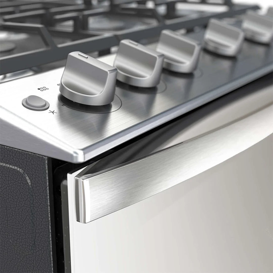 Estufa con Horno a Gas Whirlpool LWFR5000D de 30 Pulgadas con 6 Quemadores Xpert Flamma y Parrillas de Hierro Fundido