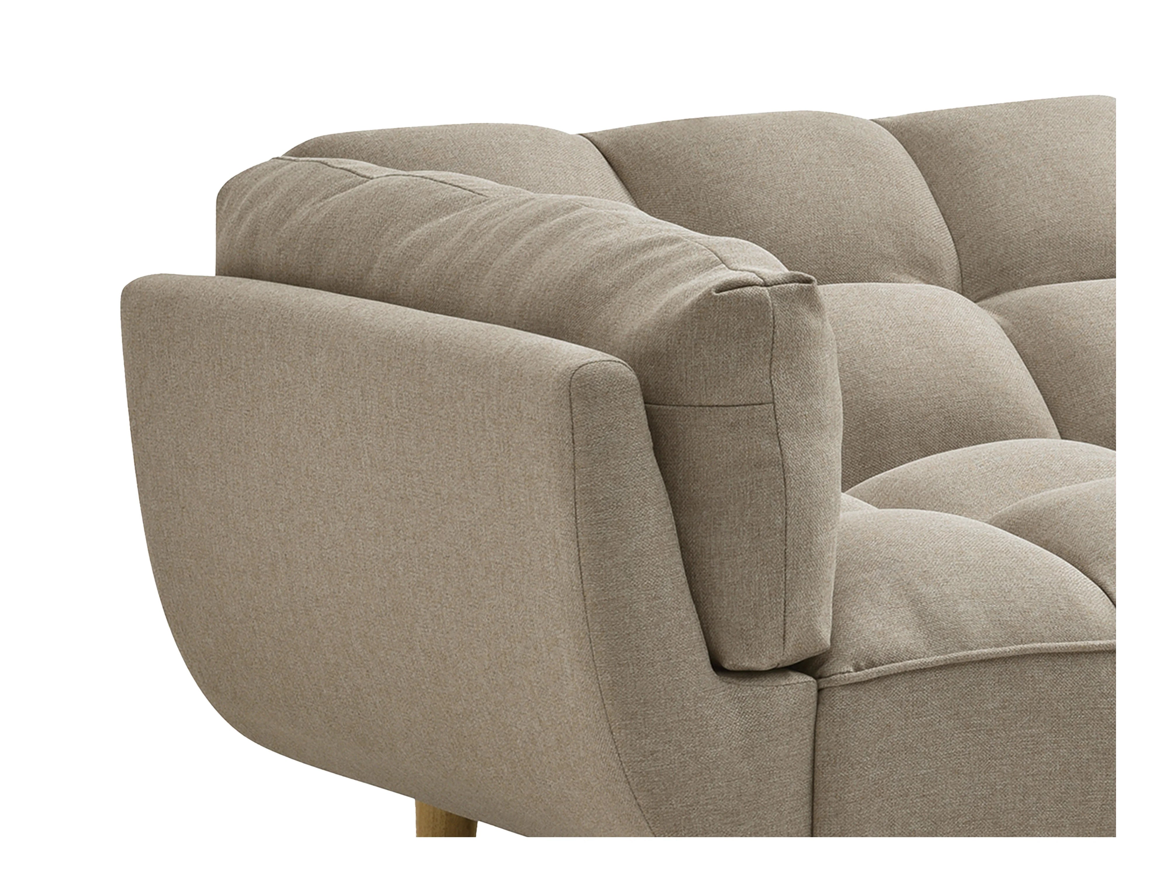 Sofá Cama Plegable de Tela Gris 80x190x83cm 2064