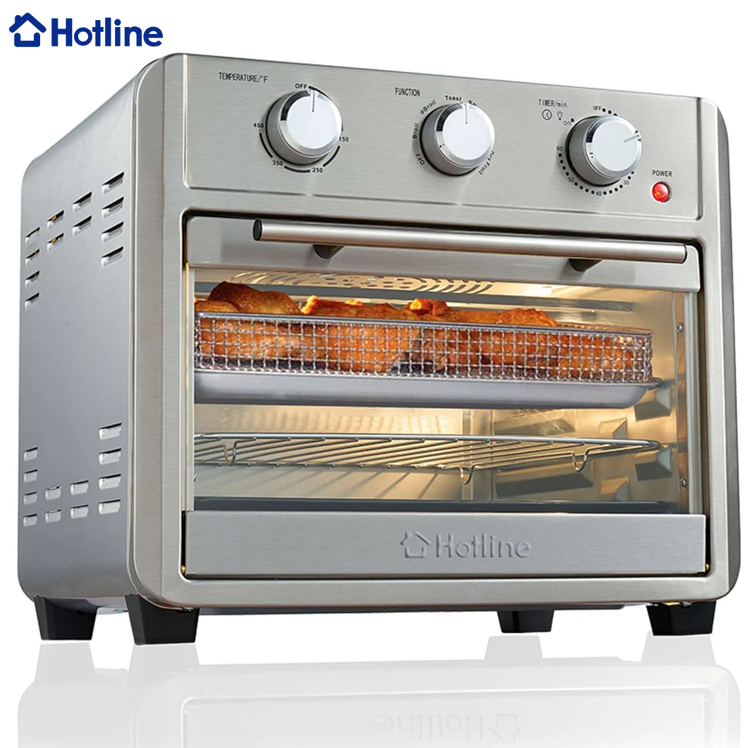 Horno con Freidora de Aire 1700W 22 Litros 6 en 1 Hotline HLAO22SS