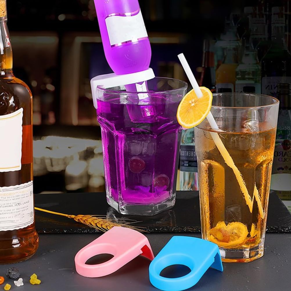 (LLEGANDO 6 DE ABRIL) Clip para Cocktail Soporte para Botellas de Cerveza Plástico 5 Colores Disponibles 5.5cm Diámetro