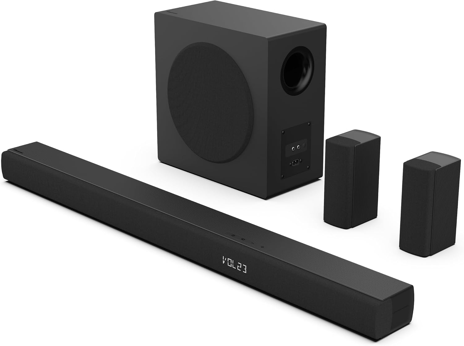 Barra de Sonido Hisense HS5100 5.1 Canales con Subwoofer Inalámbrico, Altavoces Traseros y 540W | Dolby Audio & DTS Virtual:X