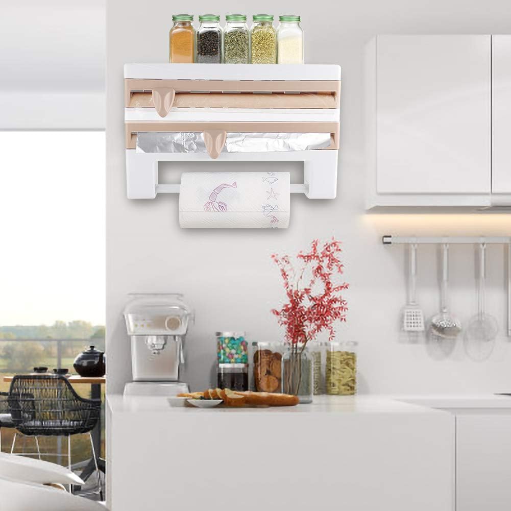 Porta Papel Toalla y Papel Aluminio para Pared Plástico FSK8761