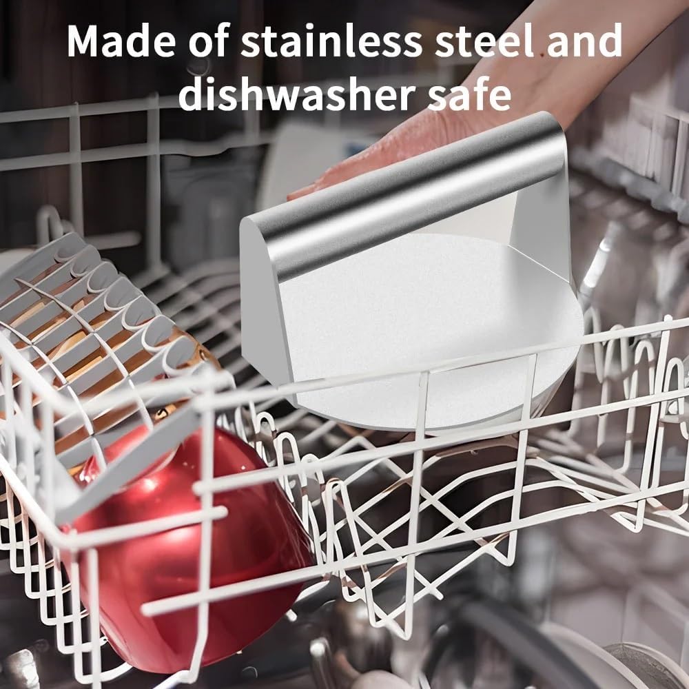 Prensa de Hamburguesa de Acero Inoxidable Circular 14cm HVB910