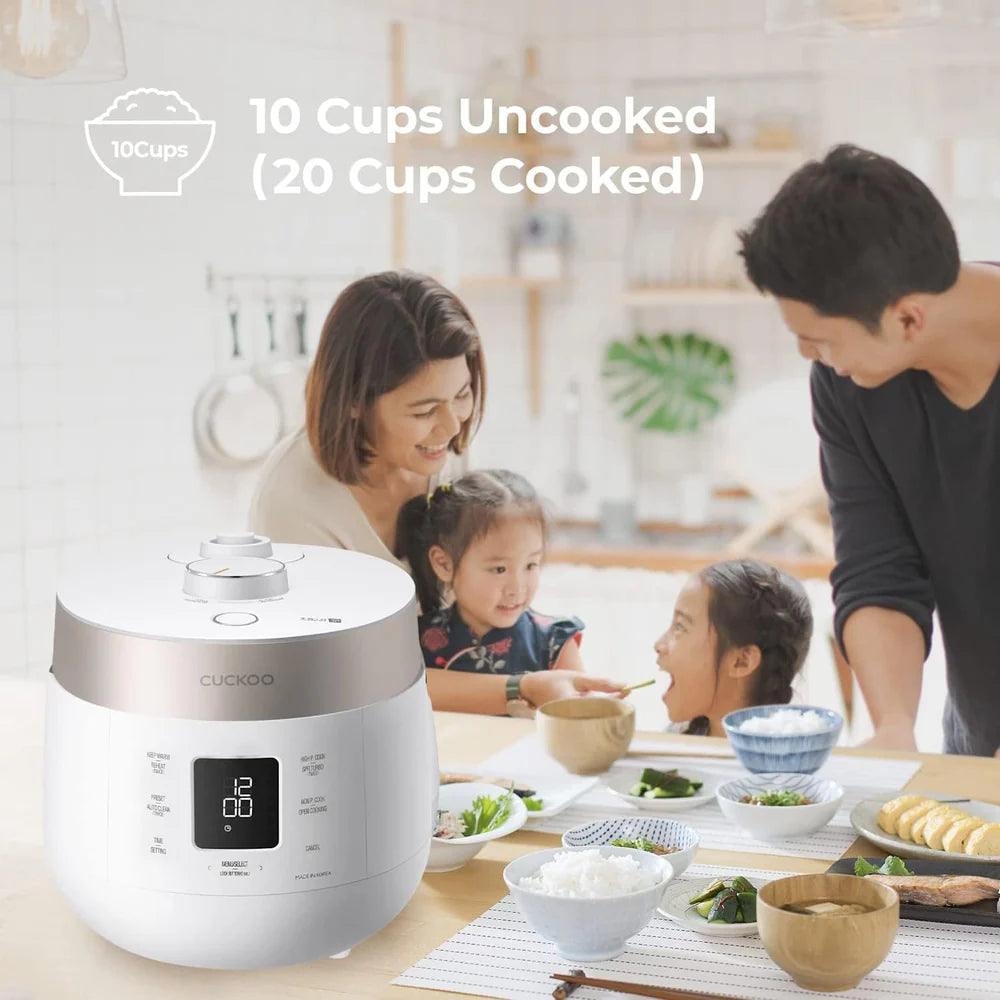Olla Arrocera Cuckoo CRP-ST1009FW Twin Pressure 10 Tazas | Rice Cooker Coreana Premium Multifuncional
