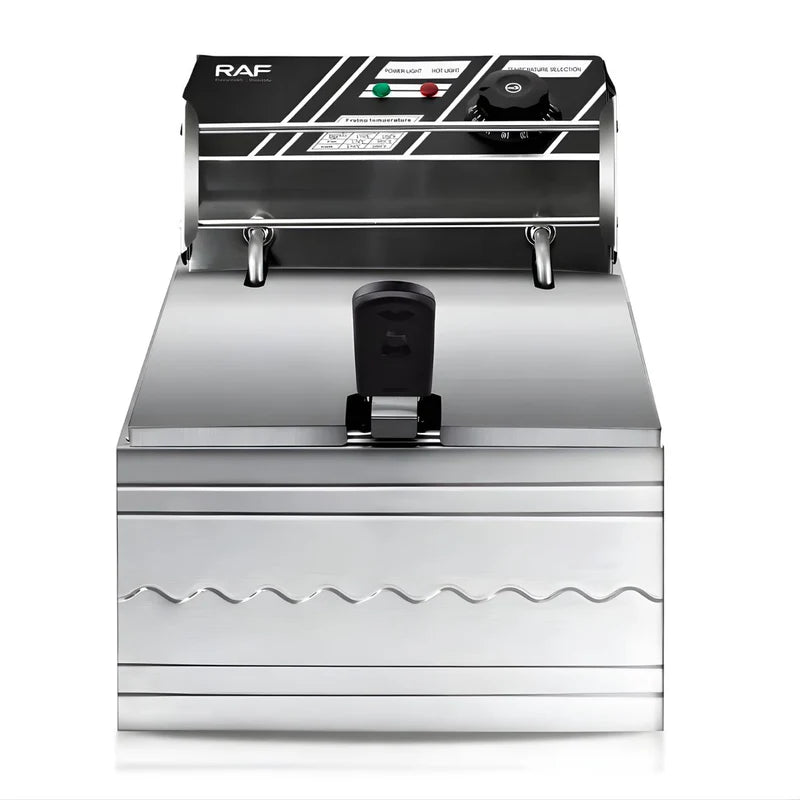 Freidora De Aceite 6L 1600W Inoxidable Con Control De Temperatura. Rango 160°–180°C. Deep Fryer. R.5220-110