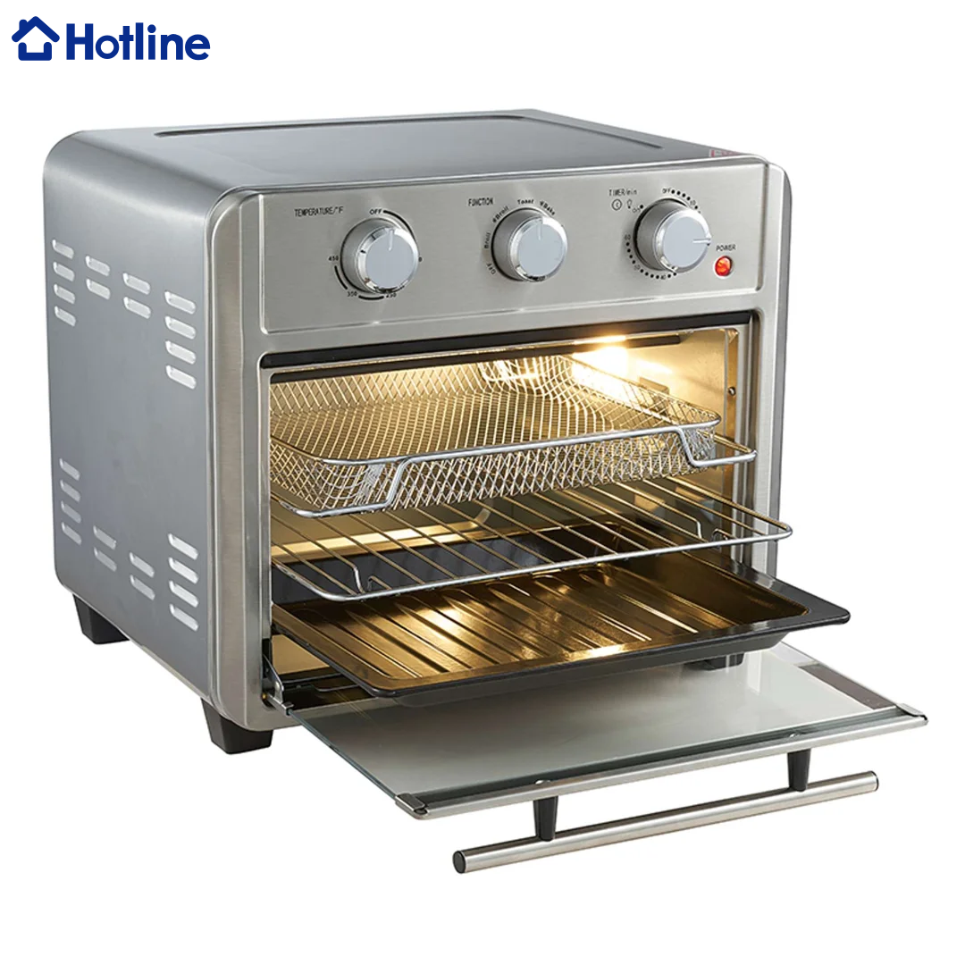 Horno con Freidora de Aire 1700W 22 Litros 6 en 1 Hotline HLAO22SS