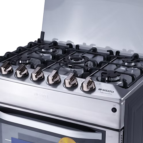 Estufa con Horno a Gas Nisato 30" de 5 Quemadores con Triple Llama – NPX-7664TLEPHFM