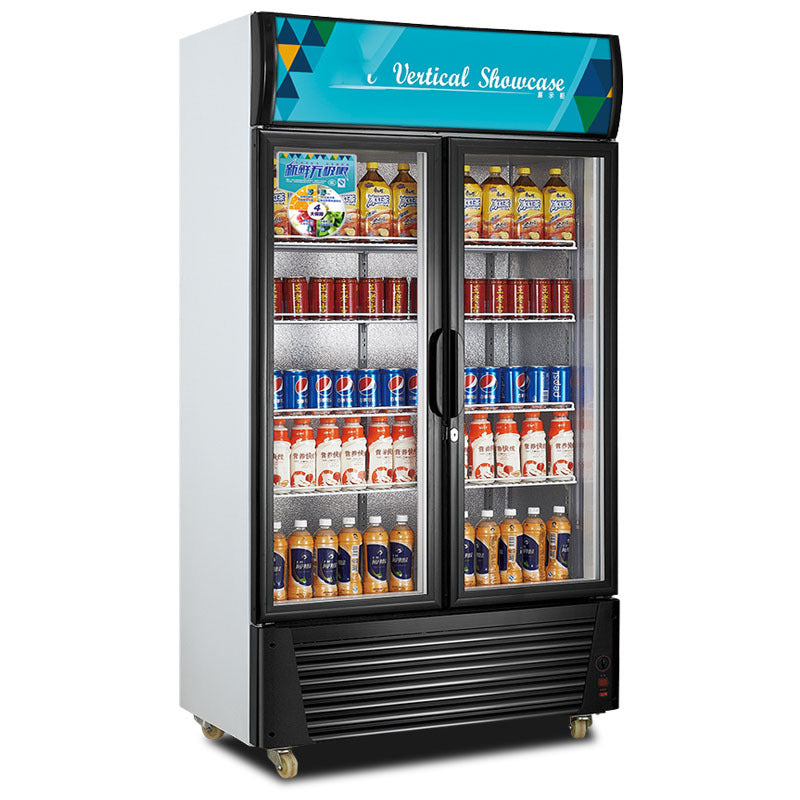 (LLEGANDO 15 DE SEPTIEMBRE) Vitrina Refrigerador Nevera Exhibidor Vertical 24p3/680L de 2 Puertas de Vidrio – LG-680B