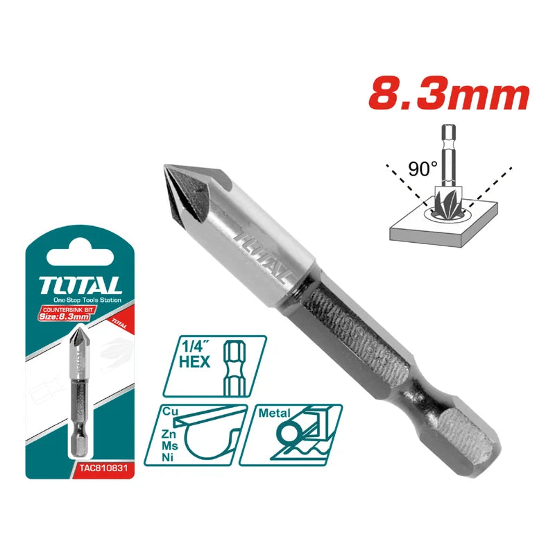 Broca Avellanadora HSS Para Metal 8.3 Mm (1Pz.) Acero Alta Velocidad TAC810831
