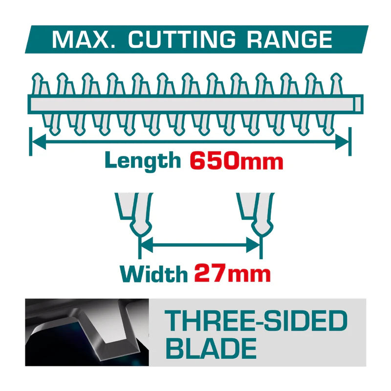Cortasetos Podadora Inalámbrica 40V Longitud De 650Mm 3600Cpm No Incluye Batería Ni Cargador. Super Total THTLI40028