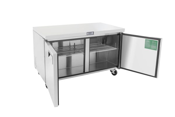 (PP) Congelador Bajo Encimera de 60"/153cm 2 Puertas Acero Inoxidable Atosa MGF8407GR Undercounter Congelador. Mesa Congelador. Freezer.