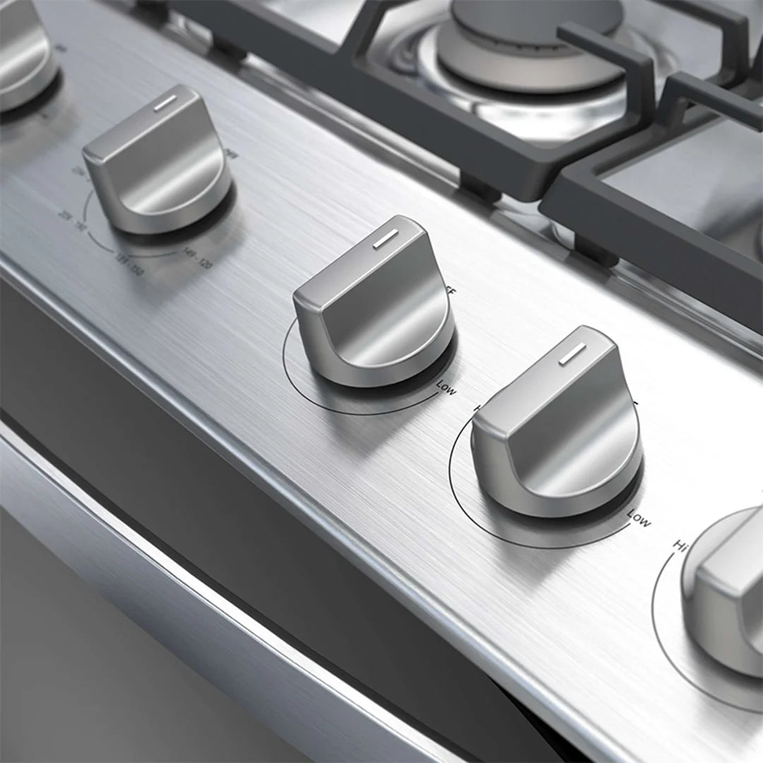 Estufa con Horno a Gas Whirlpool LWFR5000D de 30 Pulgadas con 6 Quemadores Xpert Flamma y Parrillas de Hierro Fundido