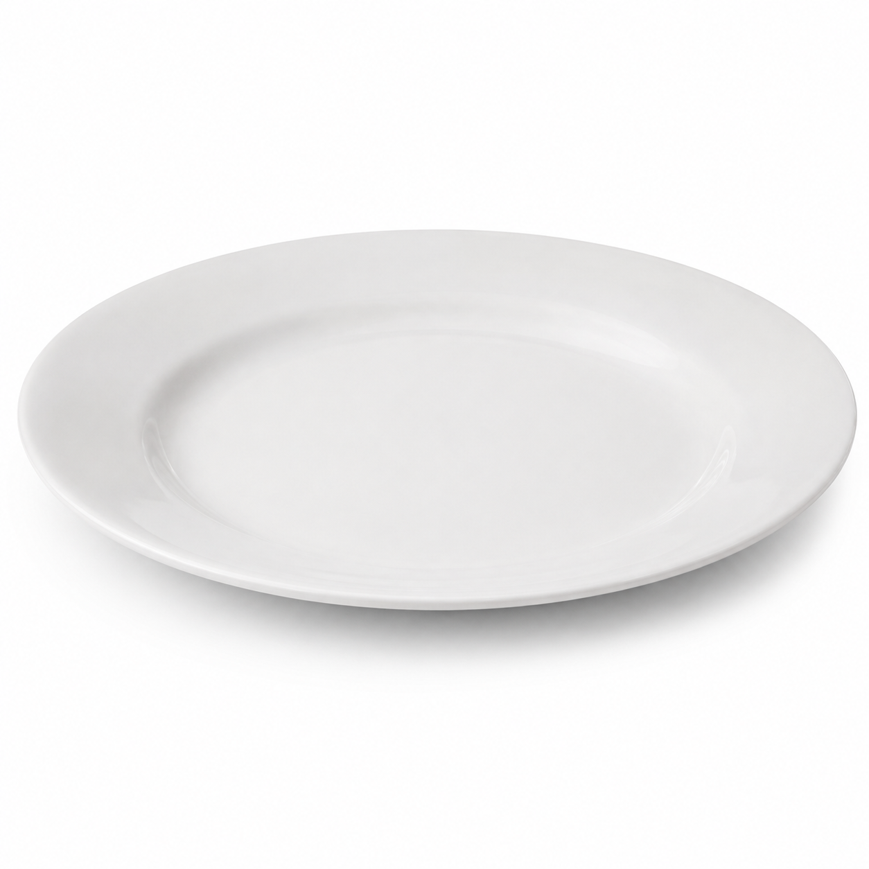 (LLEGANDO 7 DE AGOSTO) Plato Llano de Cerámica Blanca 10.5 Pulgadas | Resistente para Uso Diario | 41834