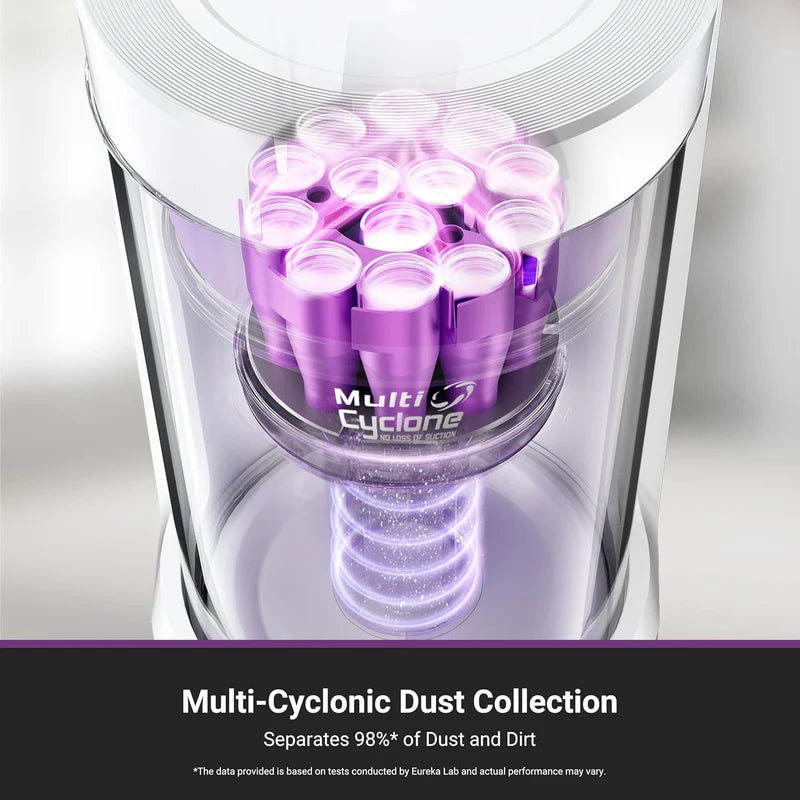 Robot Aspirador Eureka E20 Plus Blanco 8000Pa Con Estación Automática Sin Bolsa, Trapeador Y Mapeo IA 3D, Apto Para Mascotas Corte Pelo Automático AN66-E20S