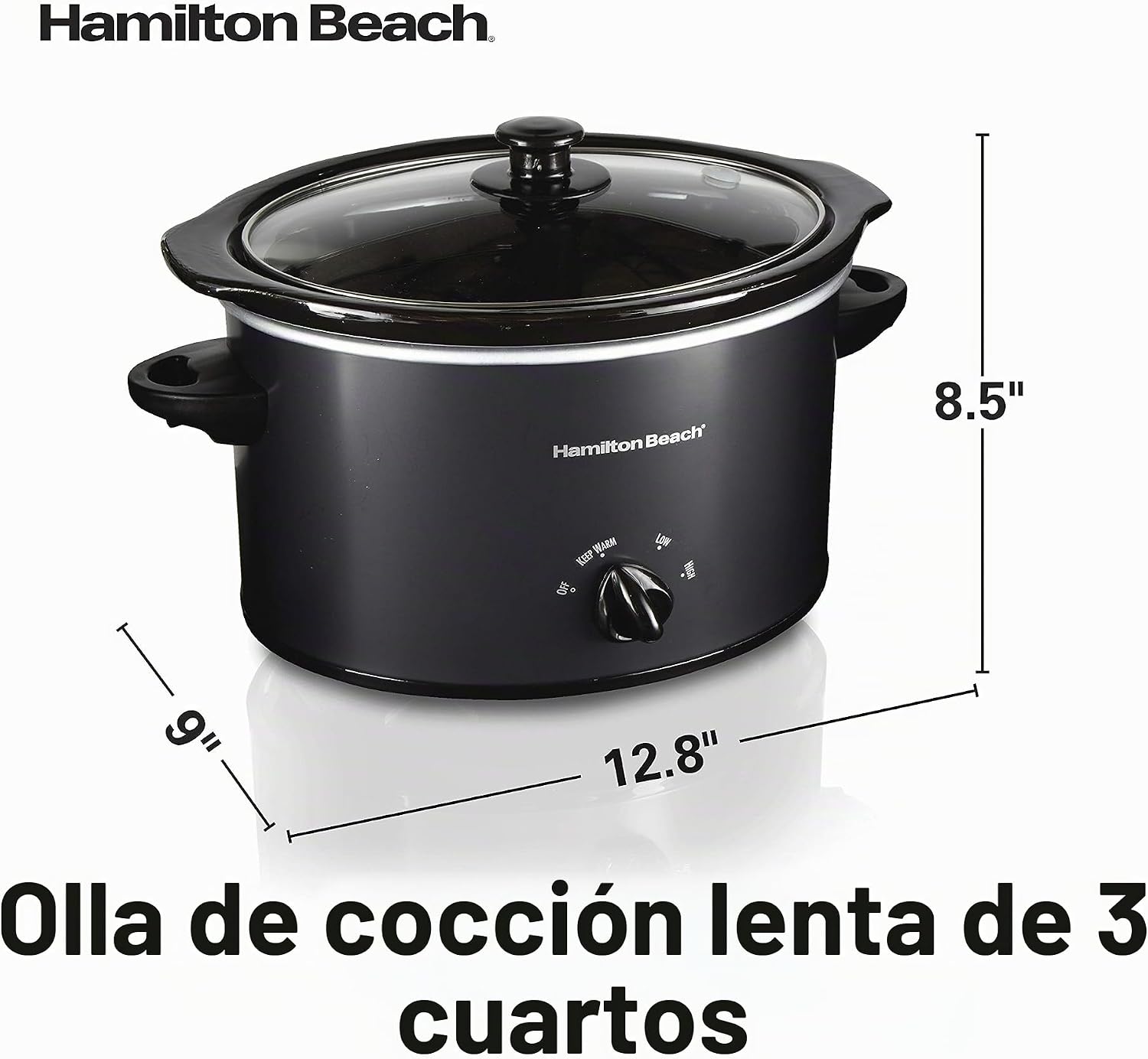 Olla de Cocción Lenta Hamilton Beach HB33231 – 3 Qt / 2.8 L