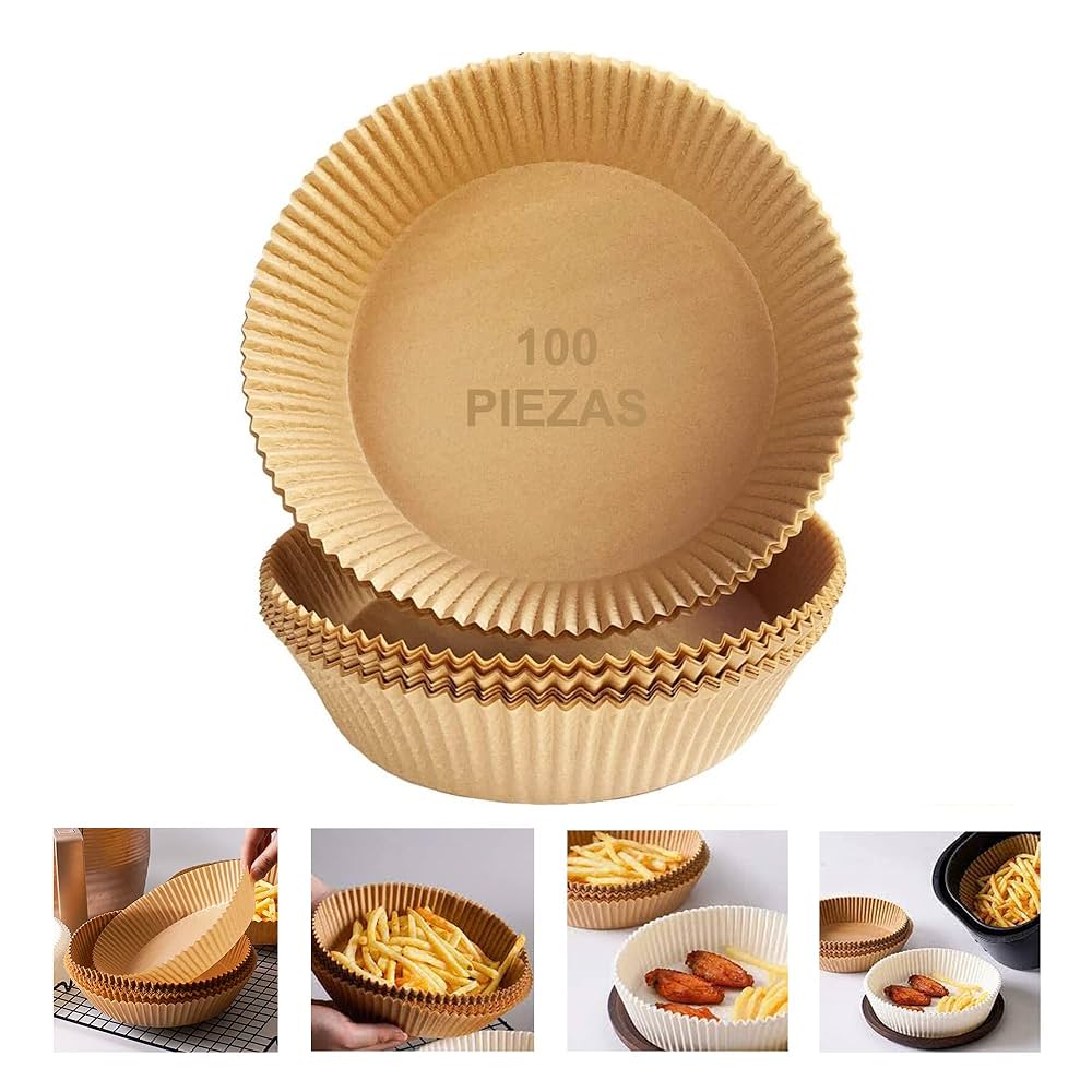 PT. de 100 Papel de Freidora de Aire 16x4.5cm Lotus LHC-9661 Filtro Air Fyer.