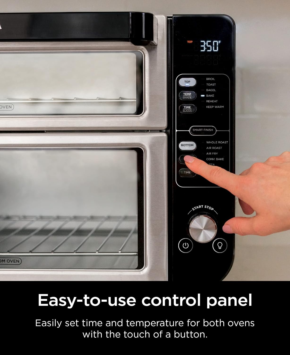 (LLEGANDO 10 DE AGOSTO) Horno Freidora de Aire Ninja DCT401 12 en 1 Double Oven con FlexDoor™, Convección y Air Fry | Acero Inoxidable