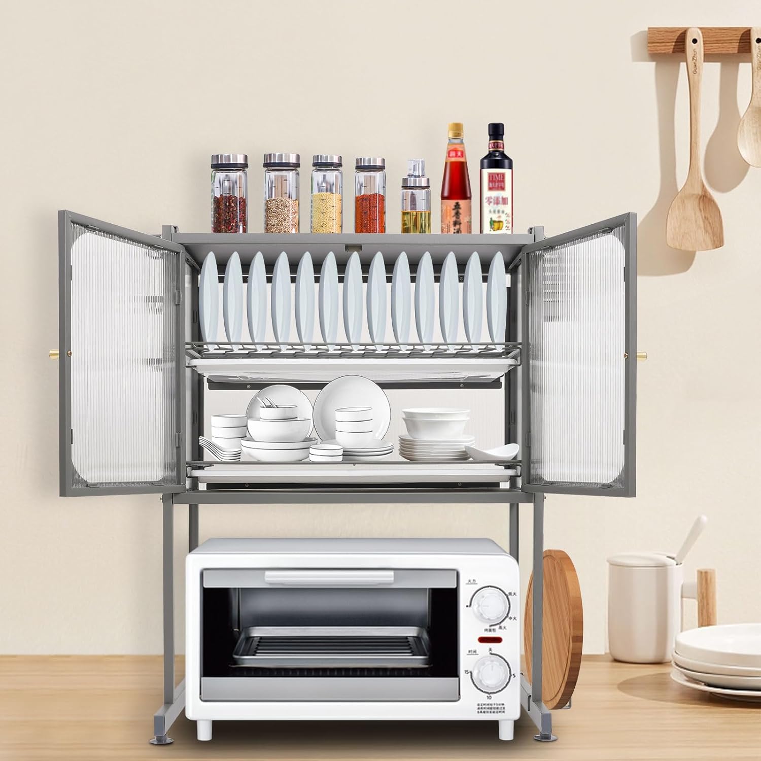 Organizador de Cocina de Metal Gris NVS2490444 Escurridor. Selecto