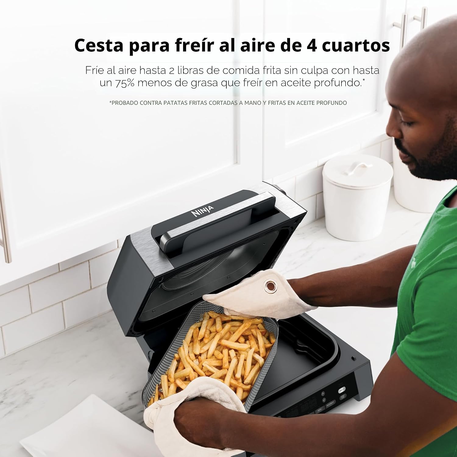 (LLEGANDO 1 DE SEPT) Parrilla Eléctrica Ninja Foodi Smart XL 6 en 1 con Air Fryer – DG551