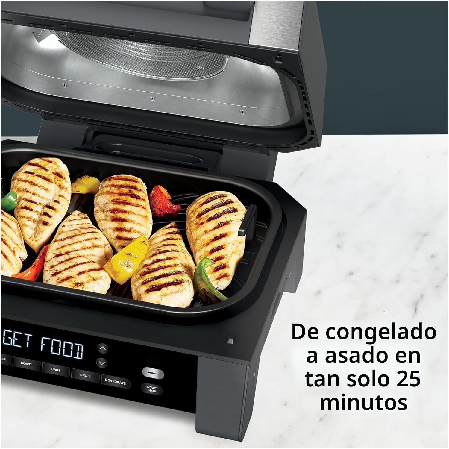 (LLEGANDO 1 DE SEPT) Parrilla Eléctrica Ninja Foodi Smart XL 6 en 1 con Air Fryer – DG551