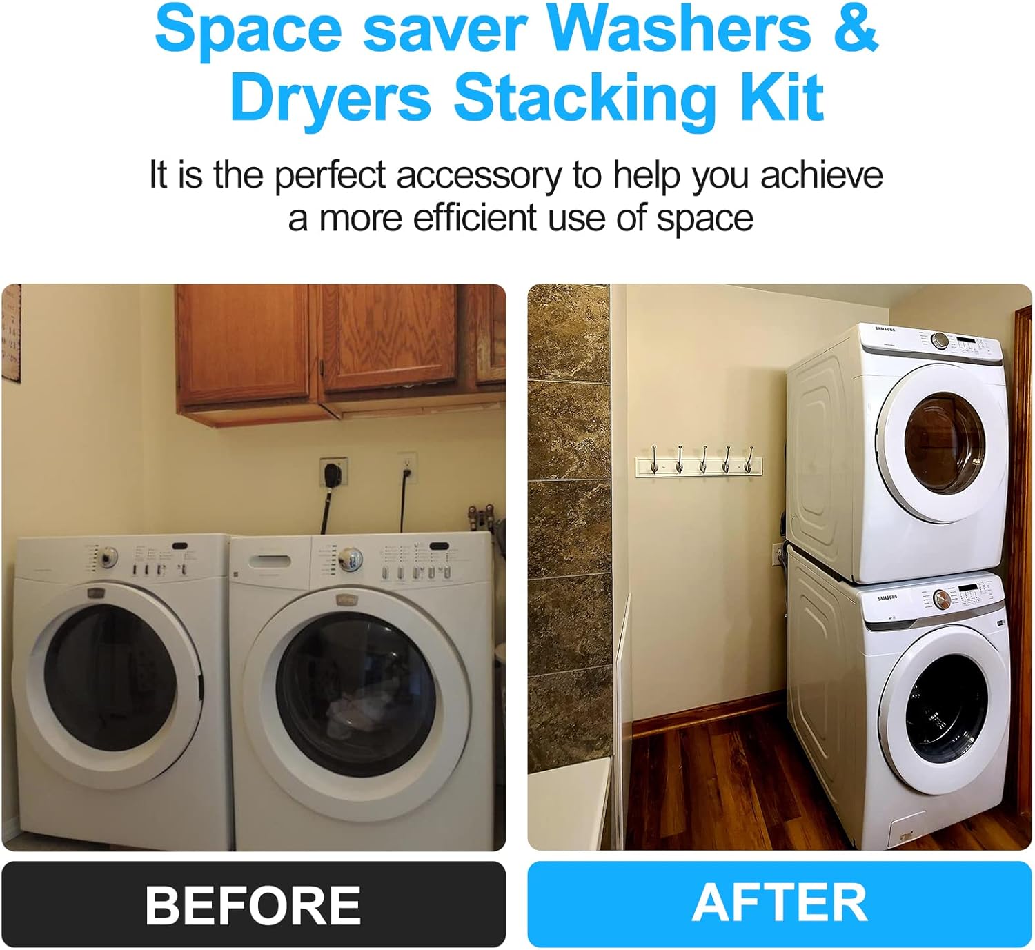 Kit de Apilamiento Stacking Kit para Pares de Lavandería de Carga Frontal 27" de Ancho Samsung SKK-8K