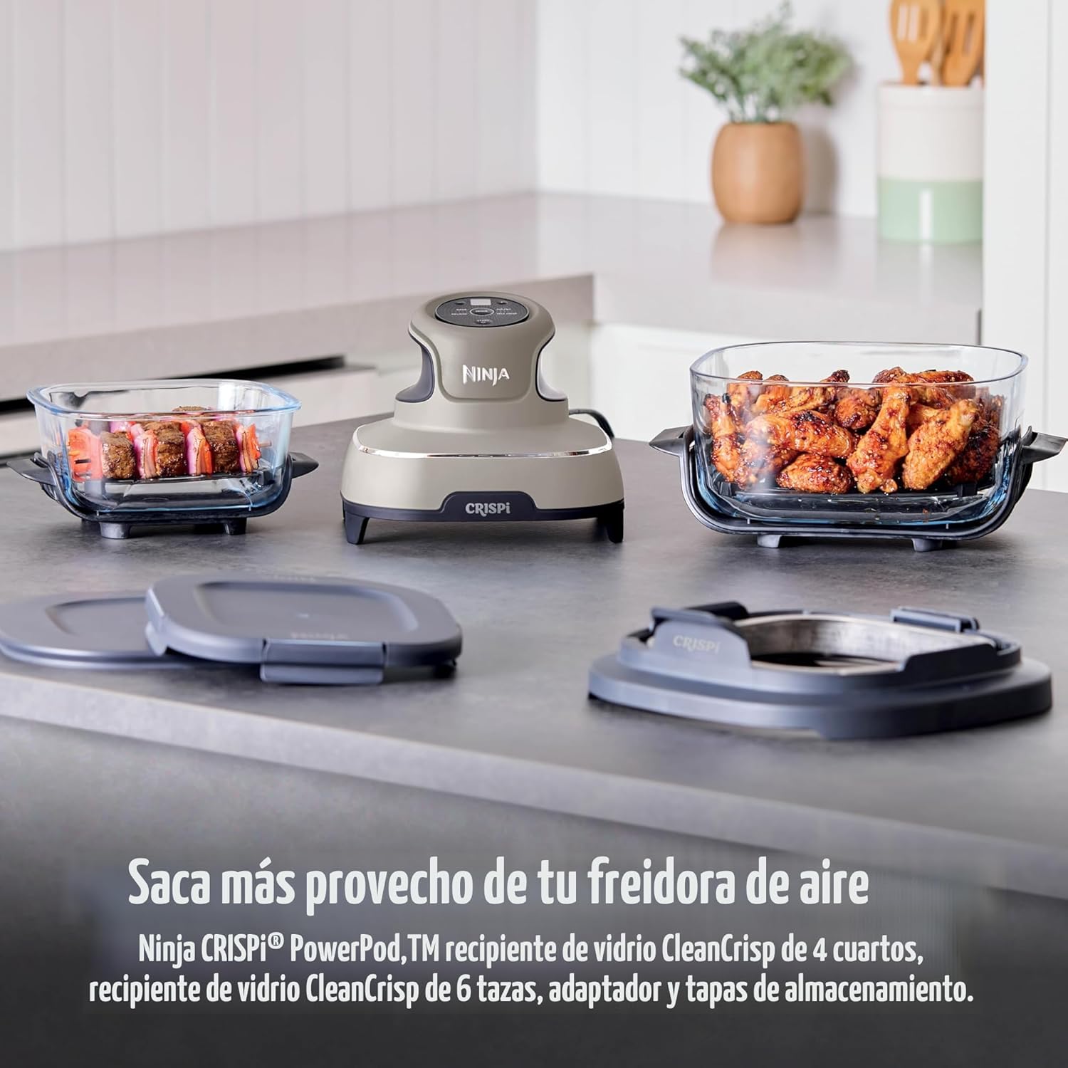 Freidora de Aire Crispi Pro 4 en 1 Portátil Ninja Stone FN101ST