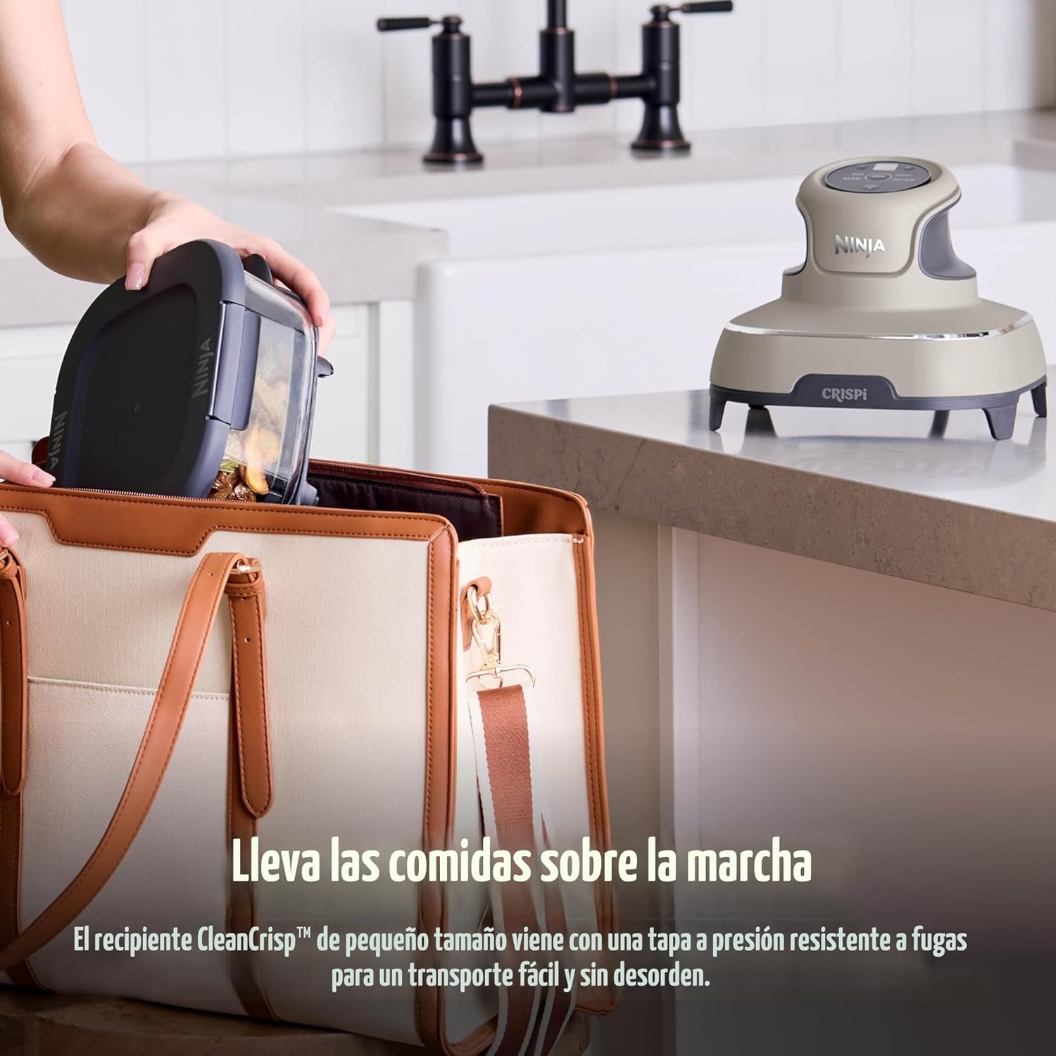 Freidora de Aire Crispi Pro 4 en 1 Portátil Ninja Stone FN101ST