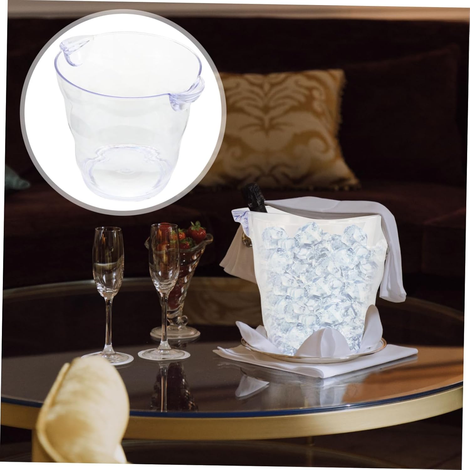 Cubeta de Hielo Plástico 15cm 021-12768