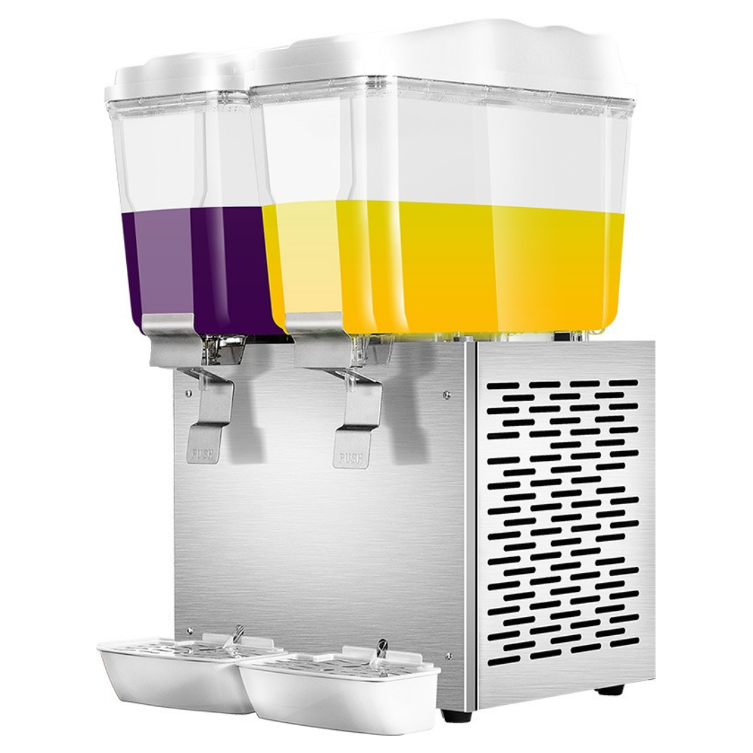 Dispensador de Jugos Fríos Eléctricos 16L + 16L 110V/60Hz L-162A Chicheras.