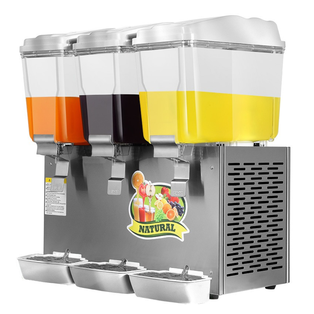 Dispensador de Jugos Fríos Eléctricos 16L + 16L + 16L 110V/60Hz L-163A Chicheras.