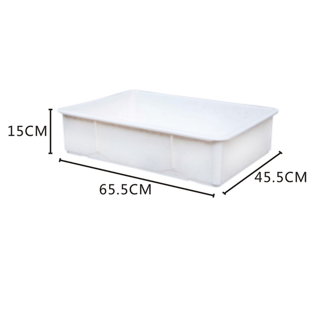 Bandeja Plástica para Fermentar Masa de Pizza Blanco 655*455*150mm HVB-DB1150 Selecto